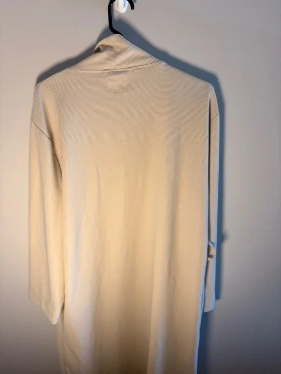 Light Beige Open Front Long Robe - Picture 2 of 2